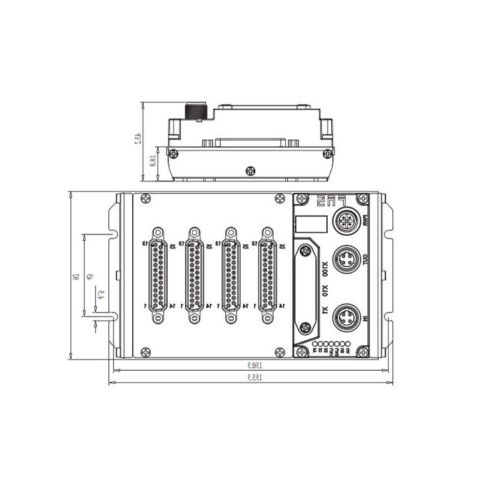 Modbus-RTU协议、IP20、64DI/DO 自适应配置、NPN、D-Sub接口、远程模块、009M91