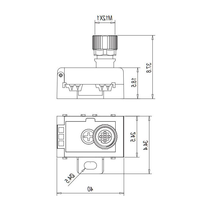 AS-i splitter、M12 5Pin  female、Insulation displacement connection/M12、912909 