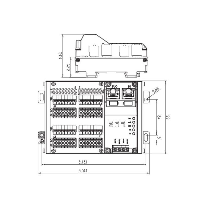 Multi-protocol module IP20、32DI、NPN、Terminal type、RJ45 network port 、Remote module、009B32